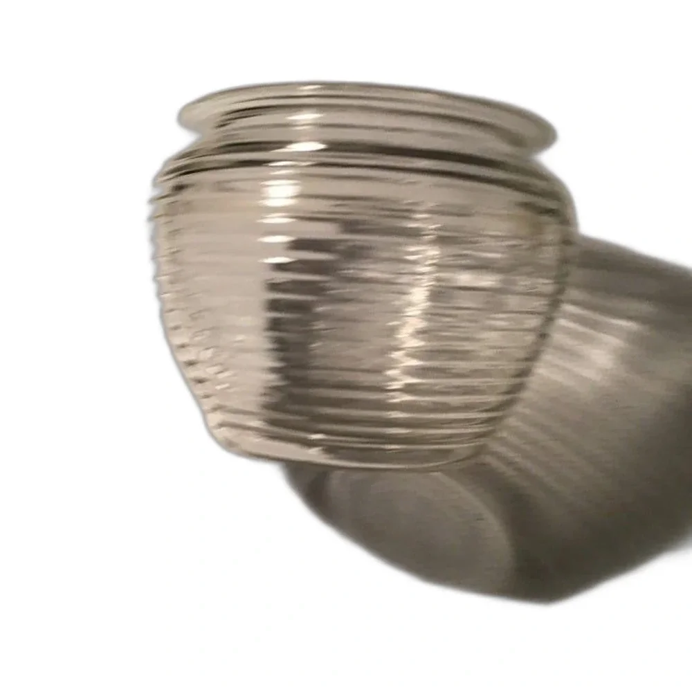 Vintage Clear Ribbed Glass Beehive Globe Light Shade Replacement - 5.5